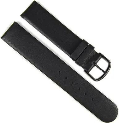 Produktbild von Ersatzband Uhrenarmband Schafnappa Leder schwarz 18mm 23794-BIP