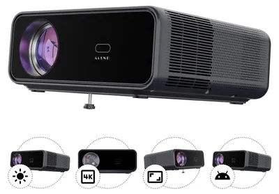 Produktbild von Kiano Ultra Smart Beamer Full HD 1400 ANSI Android Autofokus und automatische Trapezkorrektur bis 300 Zoll Schwarz
