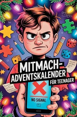 Produktbild von Mitmach-Adventskalender für Teenager: Für Mädchen & Jungs: Ein Offline-Adventskalender mit Rätseln, Challenges & Gedanken für Teenager