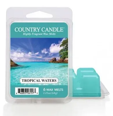 Zdjęcie produktu dla Świeca zapachowa Country Candle Tropical Waters, wosk zapachowy (64 g)
