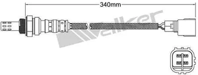 Produktbild von VEGAZ Lambdasonde für TOYOTA Avensis Kombi (T22) Fingersonde Beheizt 340mm ULS-748