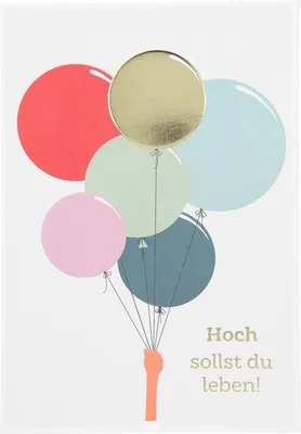Produktbild von Besonders schoen Klappkarte -  Hoch sollst du leben!