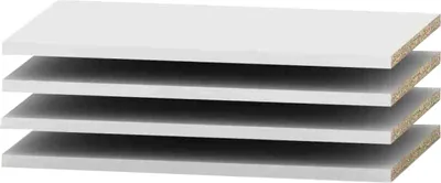 Zdjęcie produktu dla Kondela Półki do szafy (4 szt.) Betty 4 BE04-006-00 49,9x32,5 cm - biały