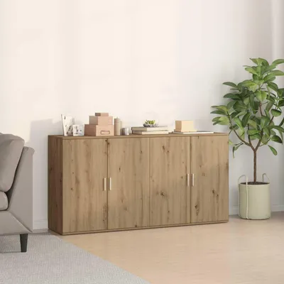 Image de Buffet vidaXL, 2 pièces, chêne Artisan, 79 x 38 x 80 cm, bois d'ingénierie