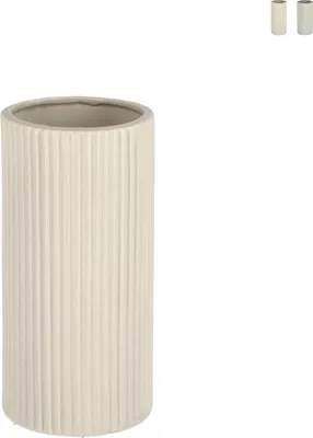 Produktbild von Kleiner zylindrischer Blumentopf für den Innenbereich aus Porzellan Vivy S YES - Wollweiß