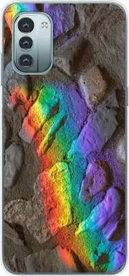 Produktbild von König Design Hülle kompatibel mit Nokia G11 Kunststoff Soft Handyhülle - Handy Case Regenbogen Steine