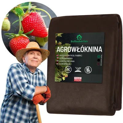 Zdjęcie produktu dla Włóknina przeciw chwastom, włóknina ogrodowa, odporna na rozdarcia, brązowa 1,6 m 100 g/m² ze stabilizacją UV 15 m