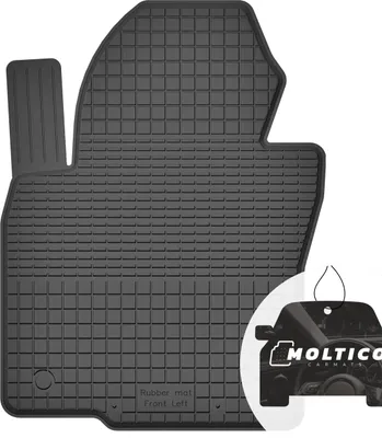 Image de Tapis de sol en caoutchouc pour conducteur avec bordure Tapis de sol en caoutchouc pour voiture Adapté en 1 pièce - convient à la Seat Altea XL 2006-2015