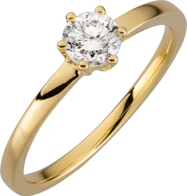 Produktbild von Orolino Ring 750/- Gold gelb 060 (19,1) Brillant weiß 067370140-1