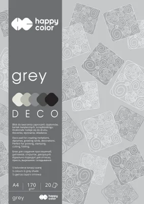 Immagine prodotto di Blocco A4/20K Grigio Deco 170g HAPPY COLOR