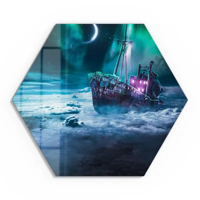 Produktbild von DEQOART Glasbild Echtglas 40x35 cm 'Himmelssegler' Wandbild Bild modern Deko