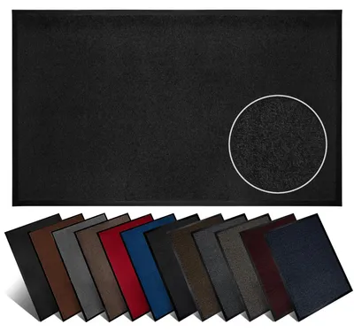 Produktbild von Furni24 Schmutzfangmatte Fußmatte 90 x 150 cm Anthrazit – Rutschfeste & Waschbare Türmatte für Innen & Außen