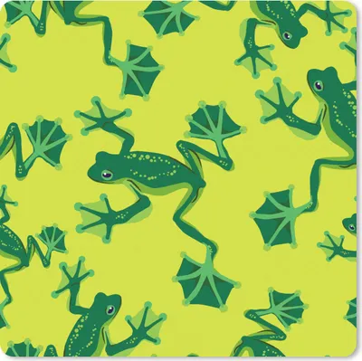 Produktbild von MuchoWow® Mauspad Mousepad Frosch - Tiere - Dschungel - Muster 20x20 cm - Mousepads - Maus Mat - Pad - Mausunterlage - Desk Mat - Bureauartikeln