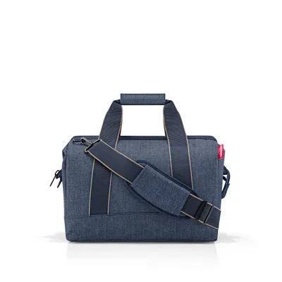 Zdjęcie produktu dla Torba podróżna Reisenthel Allrounder M, wzór "herringbone", kolor granatowy