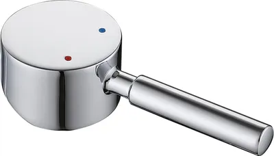 Obrázok produktu pre Allecto Premium - Univerzálna rukoväť pre 35 mm kartušu vodovodnej batérie - Náhradná jednopáková rukoväť pre kohútiky na teplú a studenú vodu - Kuchyňa a kúpeľňa - Chróm - Odolný materiál