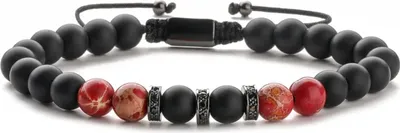 Produktbild von Elegantes Armband ER-34435 in Schwarz/Rot KP34435