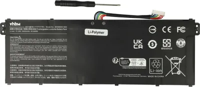 Produktbild von vhbw Akku kompatibel mit Acer Nitro 5 AN515-41, AN515-42 Notebook (3000 mAh, 15,28 V, Li-Polymer)
