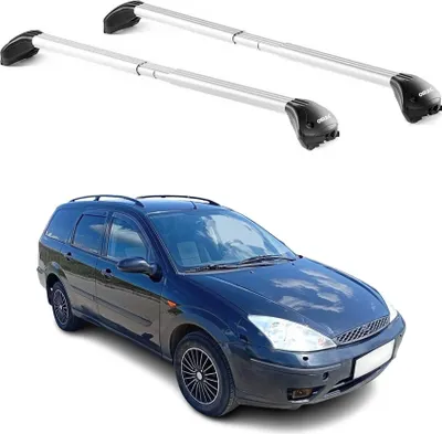 Produktbild von Dachträger für Ford Focus I II Kombi 1998-2011 5 tür 100kg Alu Silber 2x ABE