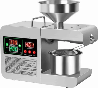 Produktbild von Electric Oil Press Machine Large Color Digital Display Home Household Kitchen Intelligent Stainless Steel Electric Oil Press Machine
