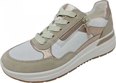 Produktbild von Ara Garda Weite H Damen sportlicher Schnürer in Beige, Größe 6
