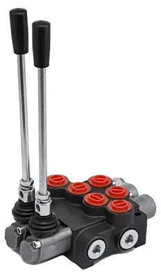 Productafbeelding van Hydraulische directionele regelklep, 2 spoelen, dubbelwerkend, rood