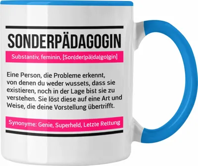Produktbild von Trendation - Sonderpädagogik Tasse Geschenk für sonderpädagin Spruch Geschenkidee Lustig (Blau)