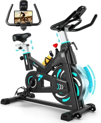 Produktbild von Magnetwiderstand Heimtrainer, Ultraleises Fahrrad mit LCD Display, Mehrstufig einstellbarer Widerstand, Belastbar bis 160 kg