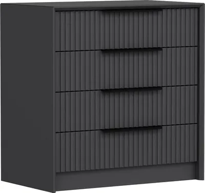 Immagine prodotto di Jebi - Cassettiera, 45x72x77h cm Nero Antracite, 4 Cassetti