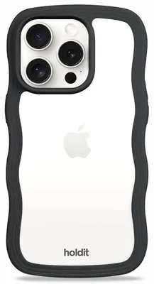 Immagine prodotto di Custodia Holdit Wavy per Apple iPhone 14 Pro Max - Nera / Trasparente