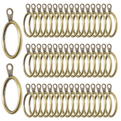 Zdjęcie produktu dla Pierścienie do zasłon, mosiężne, 38 mm, 50 sztuk, do karniszy