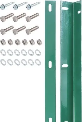 Produktbild von Befestigungsleiste ALBERTS für Doppelstabmatte inkl. Schrauben 160 cm grün
