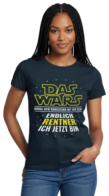 Produktbild von Spreadshirt Endlich Rentner Lustiger Ruhestand Spruch Frauen T-Shirt, S, Navy