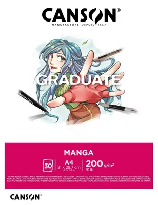 Produktbild von CANSON Studienblock GRADUATE Manga DIN A4 weiß 30 Blatt