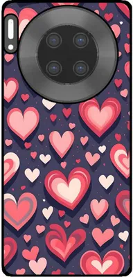 Produktbild von Smartphonica Telefon Fall geeignet für Huawei Mate 30 Pro mit Herzen Impressum - TPU Backcover Fall mit Herz-Design