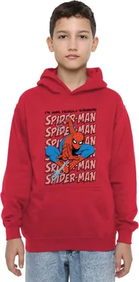 Imagen del producto de Sudadera con capucha de Spider-Man para niños, modelo TV23281 (128), color rojo