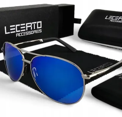 Produktbild von Lecerto Aviator Polarisierte Sonnenbrille UV400 mit Etui
