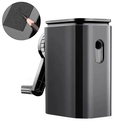 Produktbild von Bleistiftspitzer Tischspitzer mit 9 Stufen, präzise bis 0,6 mm, Zinklegierung Klinge, großer Spänebehälter, für Schule, Büro, Zeichnen & Künstler