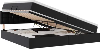Immagine prodotto di Letto con contenitore e LED con led Grigio chiaro 200 x 200 cm