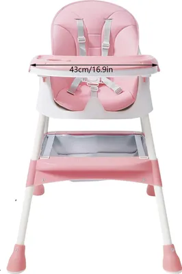 Immagine prodotto di Seggiolino per bambini, cintura di sicurezza a 5 punti, design regolabile, rosa