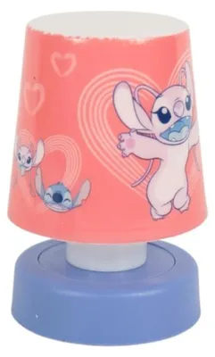Zdjęcie produktu dla Lampka nocna LED dla dzieci LILO & STITCH 11 cm różowa