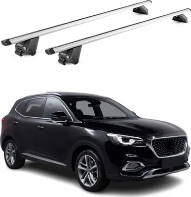 Zdjęcie produktu dla Bagażnik dachowy Podstawowy bagażnik do MG HS 2018-2025 100 kg Aluminium Srebrny 2 szt. ABE