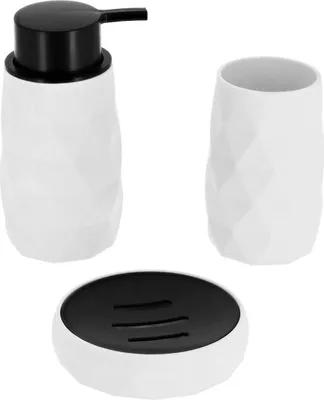 Produktbild von Becherset seifenspender und seifenschale abs + rubber - weiss - Tendance