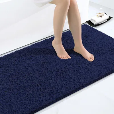 Image de Omgoods - Tapis de bain antidérapant en microfibre, doux au toucher, 60x120 cm