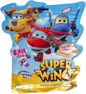 Produktbild von Super Wings Mega Activity XL Blindbag - Flip - Astra - Jerome - Donnie - Paul - Super Wings Transforming - Überraschungstasche - Geschenke zum Verschenken