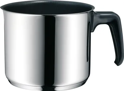 Produktbild von WMF Milchtopf ohne Deckel Ø 14 cm Cromargan Edelstahl poliert Schüttrand Kunststoffgriff induktionsgeeignet spülmaschinengeeignet, 1,7l
