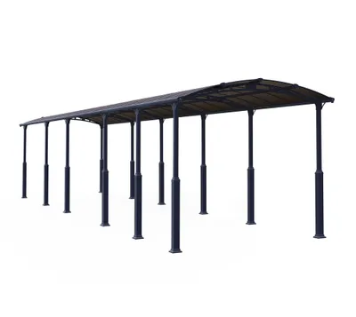 Produktbild von Palram - Canopia Aluminium Carport Arcadia Alpine 12700 Anthrazit 1285x359x352 cm