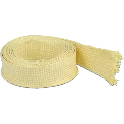 Produktbild von DeLOCK Geflechtschlauch aus Aramid Fasern 2 m x 25 mm, Gelb, -170 - 250 °C, 1 Stück(e), China