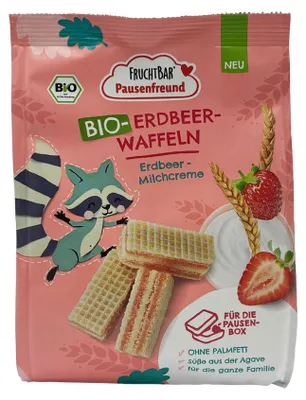 Produktbild von FruchtBar Erdbeer- Waffeln 100g Beutel