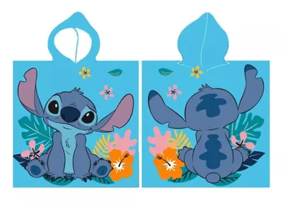 Produktbild von Poncho Lilo und Stitch, Schwimmcape, Badcape Lilo und Stitch, Badcape, Stitch