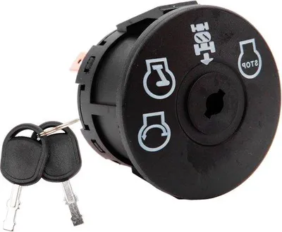 Obrázok produktu pre 4-polohový zapaľovací spínač pre traktor – s kľúčmi – kompatibilný s Husqvarna – 532193350